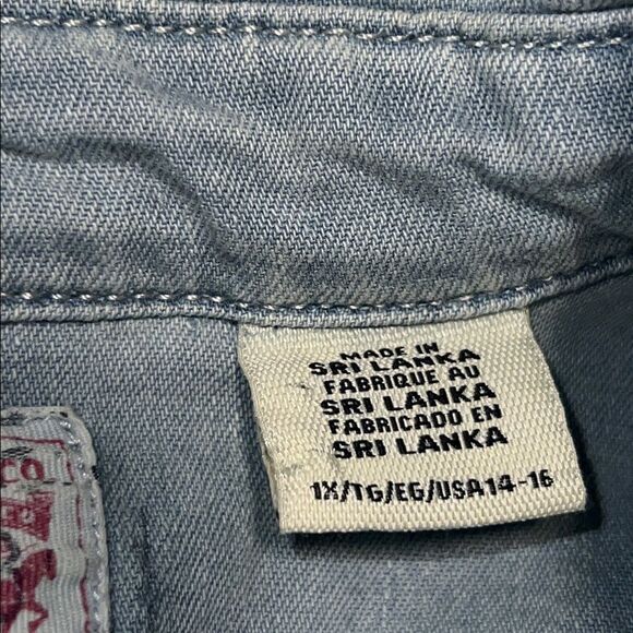 LEVIS The Ultimate Western Light Indigo Denim Shirt-1X NWOT! - Picture 9 of 11